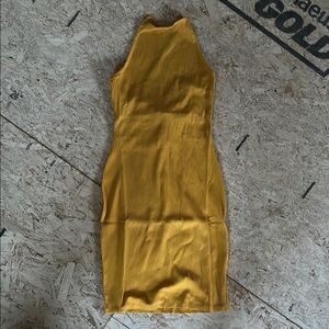 H&M Bodycon Mustard Yellow Sleeveless Dress